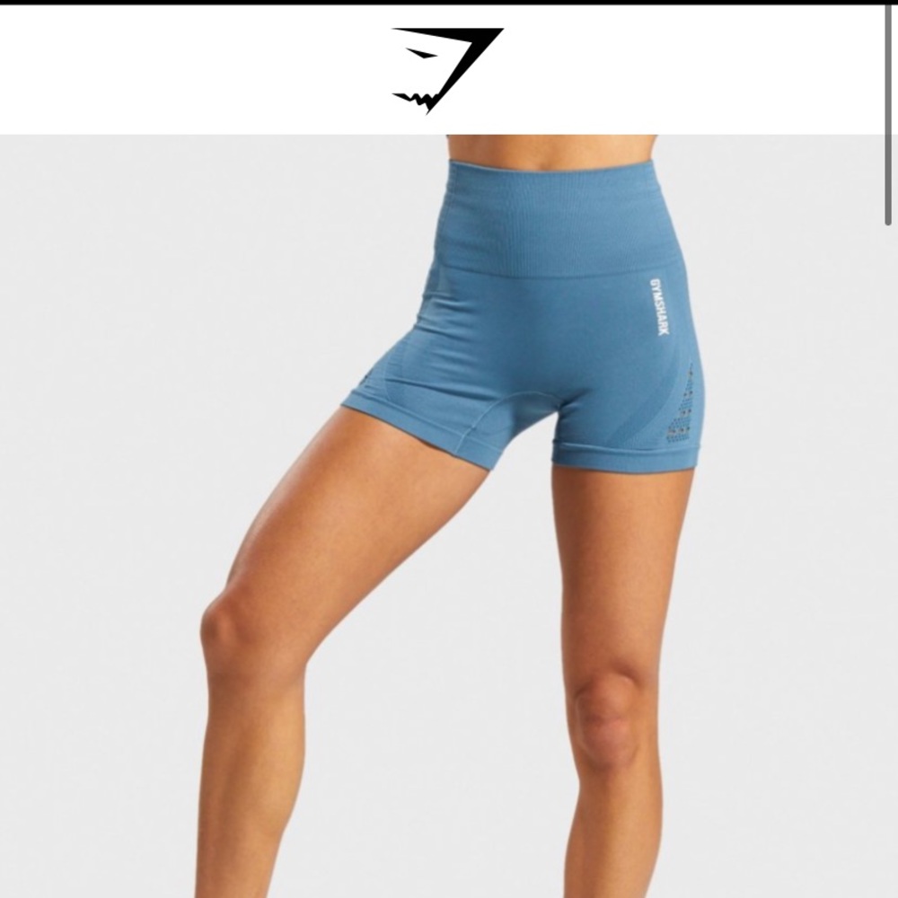 Gymshark Energy+ Seamless Shorts Blue Stone
